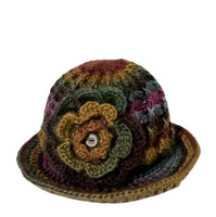 THE BROWN ÑUSTA  (an Inca princess in Quechua) HAT, handmade beanie, crochet hat, woman's size, cloché hat.