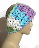 Crochet cotton headband, handmade headband, The spring garden headband