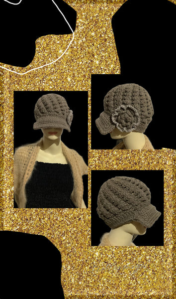 THE BROWN ALPACA HAT, handmade, crochet beanie, Peruvian alpaca fiber, winter hat, woman size, Xmas gift, winter season,