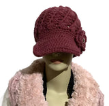 THE FUCHSIA ALPACA HAT, handmade, crochet beanie, peruvian alpaca fiber, winter hat, woman size, gift,
