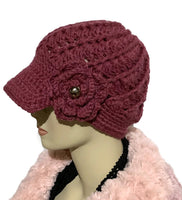 THE FUCHSIA ALPACA HAT, handmade, crochet beanie, peruvian alpaca fiber, winter hat, woman size, gift,