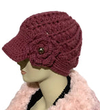 THE FUCHSIA ALPACA HAT, handmade, crochet beanie, peruvian alpaca fiber, winter hat, woman size, gift,