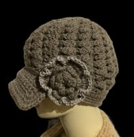 THE BROWN ALPACA HAT, handmade, crochet beanie, Peruvian alpaca fiber, winter hat, woman size, Xmas gift, winter season,