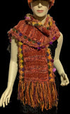 THE BIRD OF PARADISE SCARF, Handmade alpaca woven scarf, woman size, Xmas gift, winter scarf, made in USA