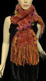 THE BIRD OF PARADISE SCARF, Handmade alpaca woven scarf, woman size, Xmas gift, winter scarf, made in USA