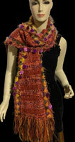 THE BIRD OF PARADISE SCARF, Handmade alpaca woven scarf, woman size, Xmas gift, winter scarf, made in USA