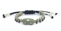 Handmade macrame bracelet, black nylon cord, The shadow bracelet