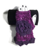 THE PURPLE MERINO FINGERLESS GLOVES, handmade crochet fingerless gloves, woman's size, gifts for her,