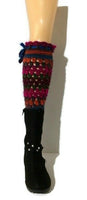 Green, purple, fuchsia pair leg-warmers, crochet , woman size, THE LUSH ORCHID LEG-WARMERS, must-have, holiday gift, boot toppers,