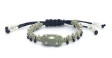 Handmade macrame bracelet, black nylon cord, The shadow bracelet