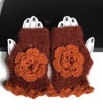 THE ORANGE ALPACA FINGERLESS GLOVES, crochet fingerless gloves, woman's size,  gift for her, winter wear,