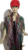 Handwoven shawl, tri-loom wrap, winter alpaca wear, fall scarf, The landscaping of flowers shawl, andrea designs handmade woven shawl, must have gift