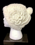 THE WHITE ALPACA HAT, crochet white beanie alpaca hat, woman's size 24, for cold weather, for her, Christmas gift