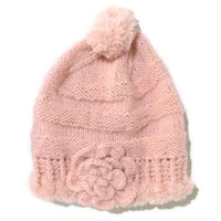 The Pink slouchy Hat, knit  beanie, pink alpaca, faux fur, woman's size, winter hat