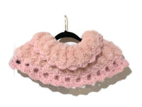 Shoulder warmer, fold over cowl, crochet cowl, faux fur, womans size, The Pink Cowl