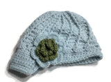 The Green Aqua Alpaca Hat, crochet beanie, woman's size,  gift for her, winter wear