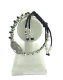 Handmade macrame bracelet, black nylon cord, The shadow bracelet