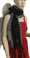 crochet scarf, alpaca yarn, polyster yarn looks and feels like fur, the mink scarf, handmade scarf,