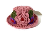 Cloche hat, crochet hat, handmade hat, women's hat, The pink cloche hat, pink acrylic yarn