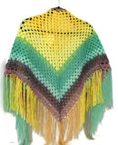 Mandala shawl, crochet shawl, handmade shawl, boho chic shawl, The gold tulip shawl