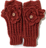 THE BRICK FINGERLESS GLOVES, handmade crochet alpaca fingerless gloves, size 8, woman size.