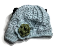 The Green Aqua Alpaca Hat, crochet beanie, woman's size,  gift for her, winter wear