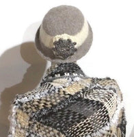THE BELLA HAT, handmade women's  felted hat, Boho-chic style, light grey and cream hat, ready to ship
