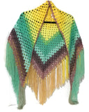 Mandala shawl, crochet shawl, handmade shawl, boho chic shawl, The gold tulip shawl