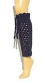 Royal blue pair of leg-warmers,  crochet,  woman size, THE ROYAL BLUE LEG-WARMERS, holiday gift,