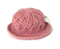 Cloche hat, crochet hat, handmade hat, women's hat, The pink cloche hat, pink acrylic yarn
