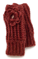 THE BRICK FINGERLESS GLOVES, handmade crochet alpaca fingerless gloves, size 8, woman size.