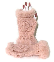 Fingerless gloves, crochet fingerless gloves,  pink alpaca fiber, The pink alpaca fingerless gloves, woman size