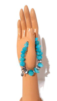 Sky blue stone polished beads, streatch bracelet, The sky bracelet, Elaini Arthur bracelet collection