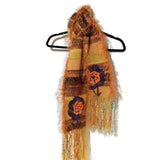 Orange alpaca fiber, hand woven woman's size neckwear, andrea designs handmade scarves, the orange mum scarf, winter wrap,  must have gift