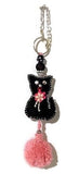 Cat handbag charm, keyring, handmade purse decoration, The black kitten handbag charm, purse embellishment