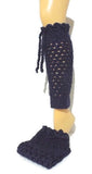 Royal blue pair of leg-warmers,  crochet,  woman size, THE ROYAL BLUE LEG-WARMERS, holiday gift,
