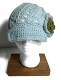 The Green Aqua Alpaca Hat, crochet beanie, woman's size,  gift for her, winter wear