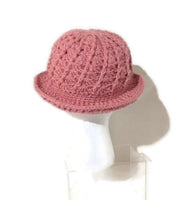 Cloche hat, crochet hat, handmade hat, women's hat, The pink cloche hat, pink acrylic yarn