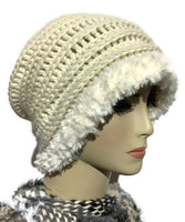 THE VANILLA ALPACA HAT, crochet slouchy hat, woman's size 24, a must have for cold weather, X-mas gift, beanie hat,