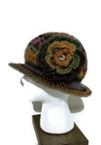 THE BROWN ÑUSTA  (an Inca princess in Quechua) HAT, handmade beanie, crochet hat, woman's size, cloché hat.