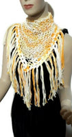 Knit handmade cotton shawl, The Sunny Days shawl, woman's shawl