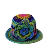 THE GREEN ÑUSTA  (an Inca princess in Quechua) HAT, handmade beanie, crochet hat, woman's size, cloché hat.
