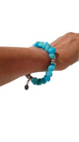 Sky blue stone polished beads, streatch bracelet, The sky bracelet, Elaini Arthur bracelet collection