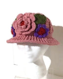 Cloche hat, crochet hat, handmade hat, women's hat, The pink cloche hat, pink acrylic yarn