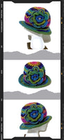 THE GREEN ÑUSTA  (an Inca princess in Quechua) HAT, handmade beanie, crochet hat, woman's size, cloché hat.