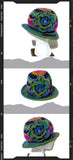 THE GREEN ÑUSTA  (an Inca princess in Quechua) HAT, handmade beanie, crochet hat, woman's size, cloché hat.