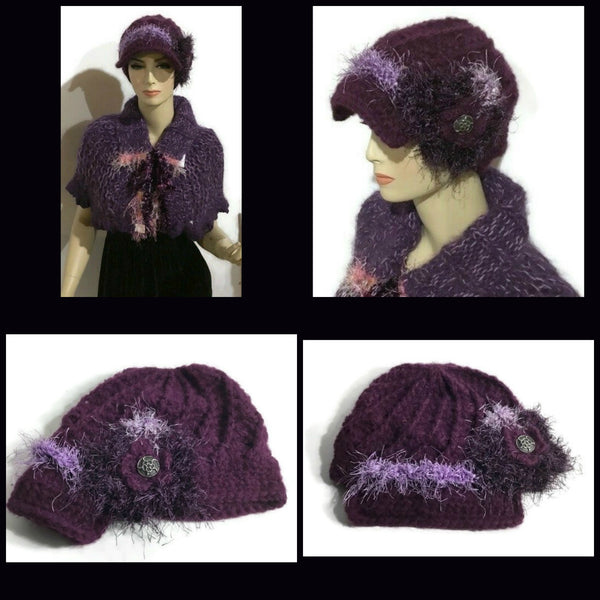 THE MULBERRY ALPACA HAT, crochet beanie, woman's size, stockings stuffer, winter wear, luxury hat