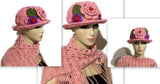 Cloche hat, crochet hat, handmade hat, women's hat, The pink cloche hat, pink acrylic yarn