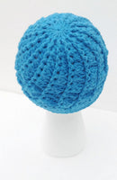 Newsboy crochet hat, handmade hat with a bill, embellished hat with buttons, cotton yarn, The royal blue hat
