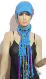 Newsboy crochet hat, handmade hat with a bill, embellished hat with buttons, cotton yarn, The royal blue hat